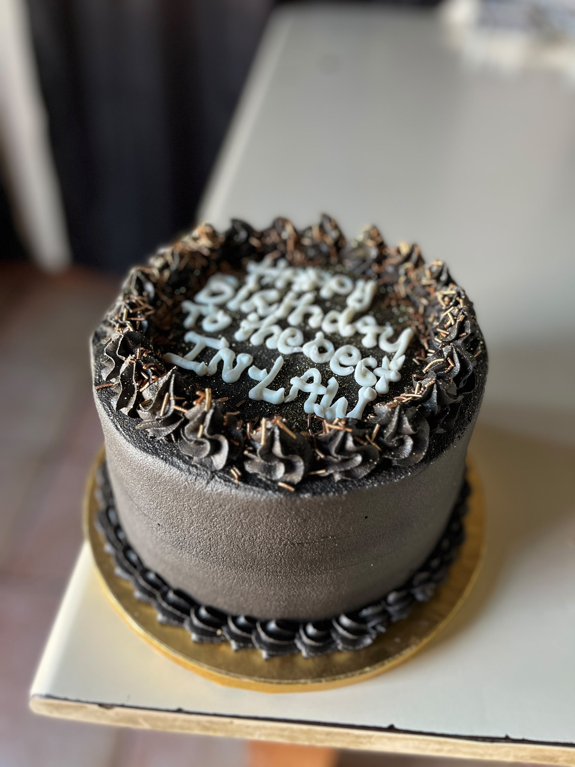 Midnight Elegance Cake — custom cake by Carens Bakery Corner CC