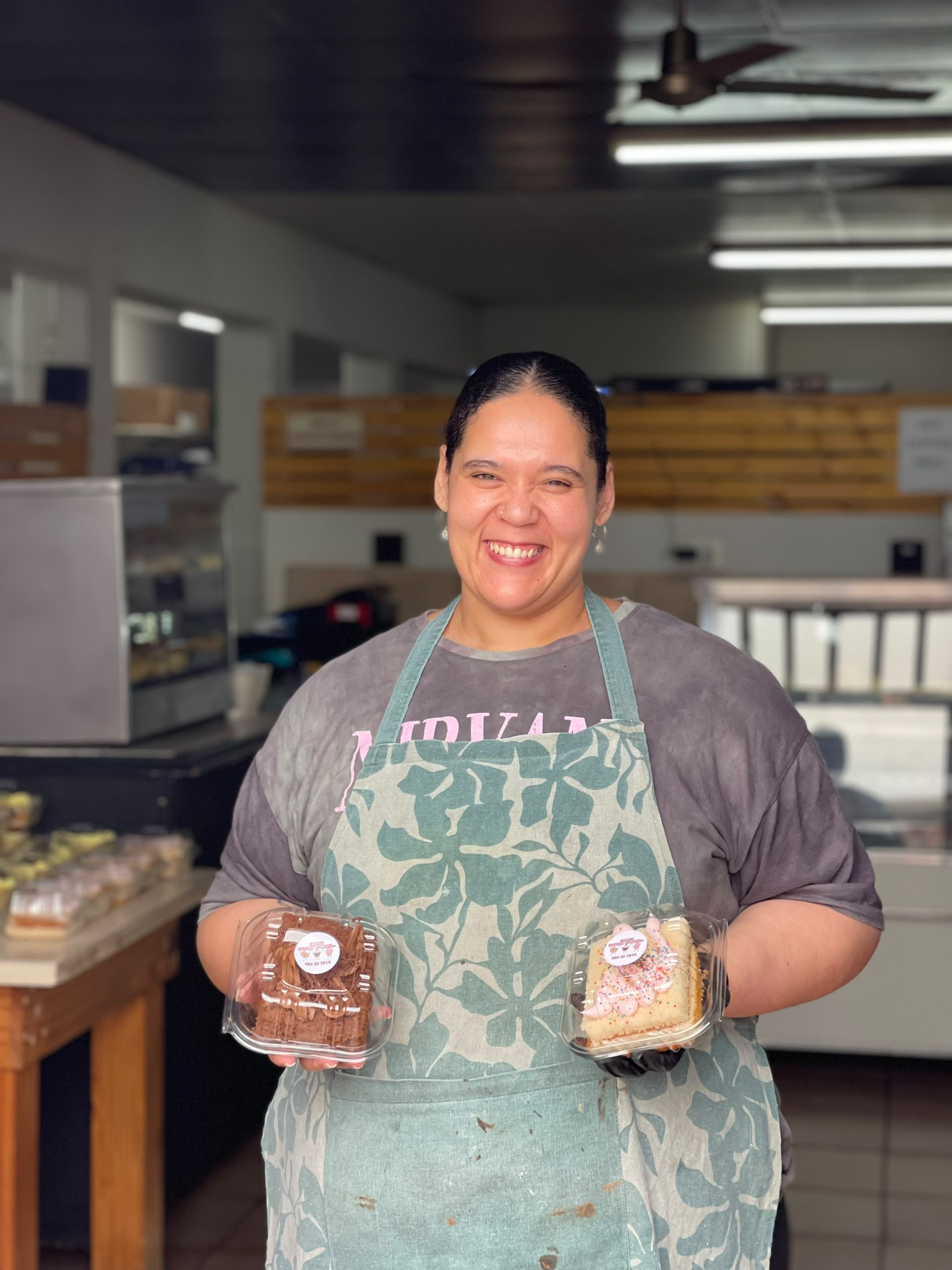 Caren Rootman, owner and head baker of Carens Bakery Corner CC