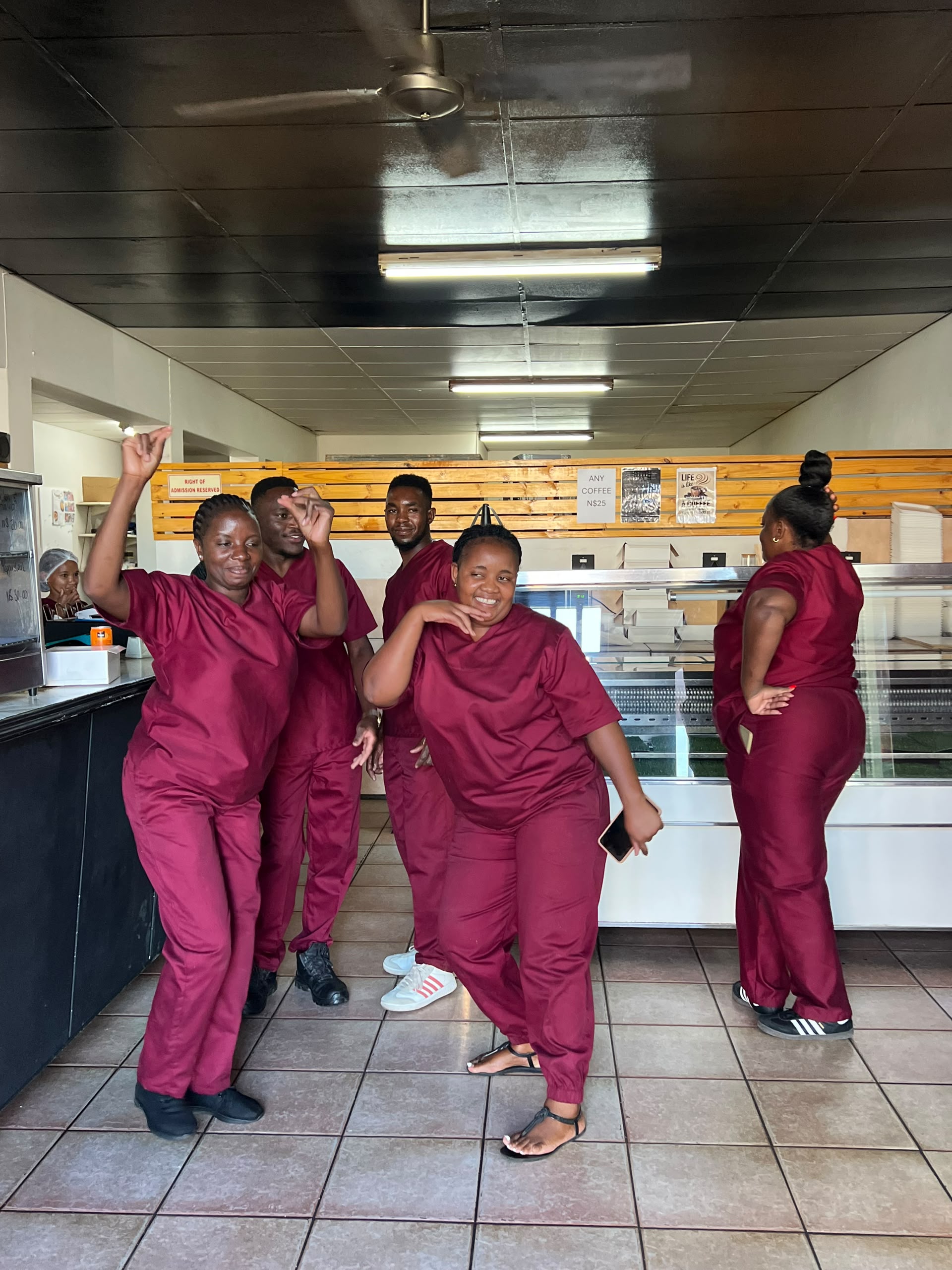 Carens Bakery Corner CC baker 9 preparing fresh bakes in the Walvis Bay kitchen