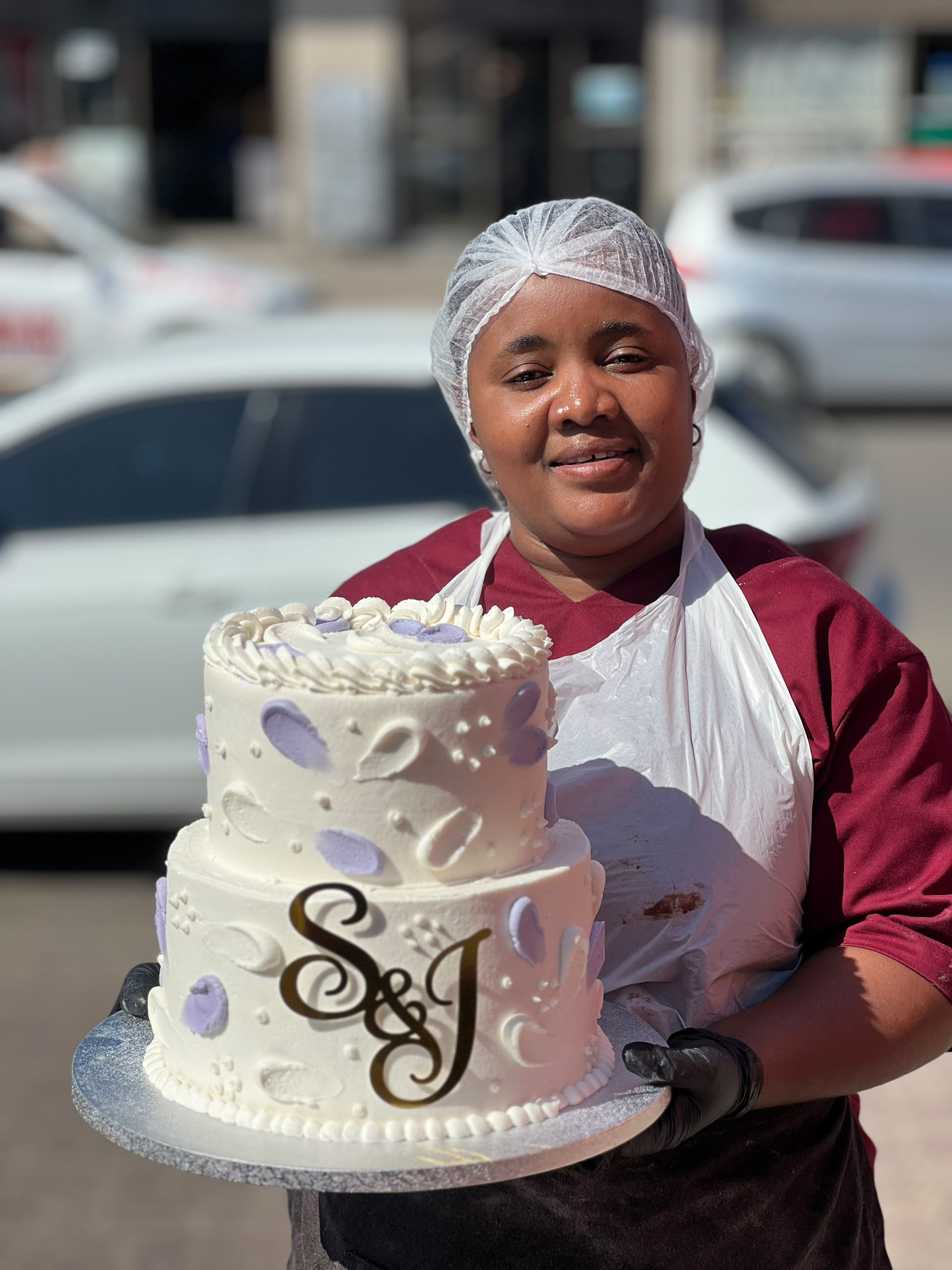 Carens Bakery Corner CC baker 11 preparing fresh bakes in the Walvis Bay kitchen