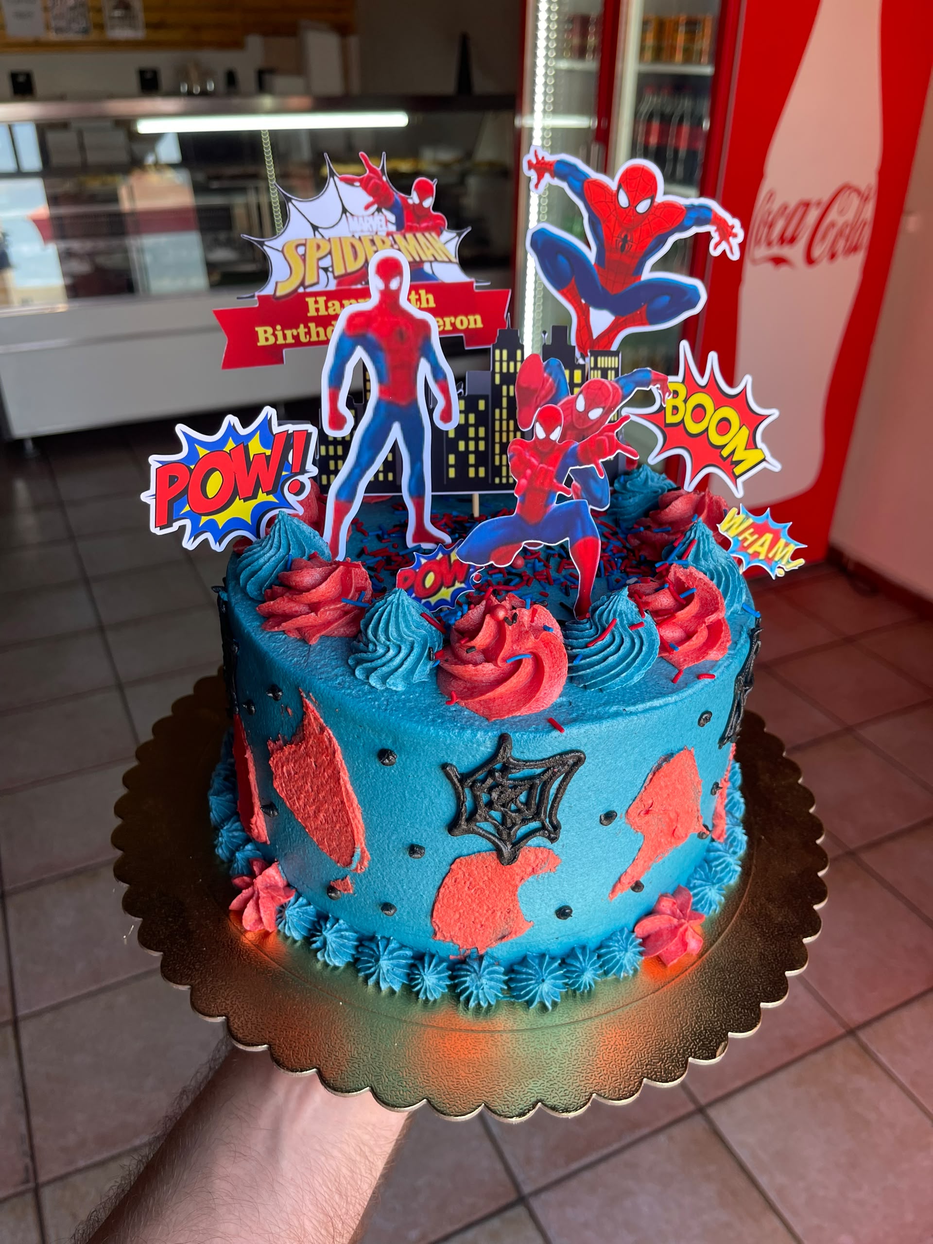 Superhero Party Cake — custom cake by Carens Bakery Corner CC