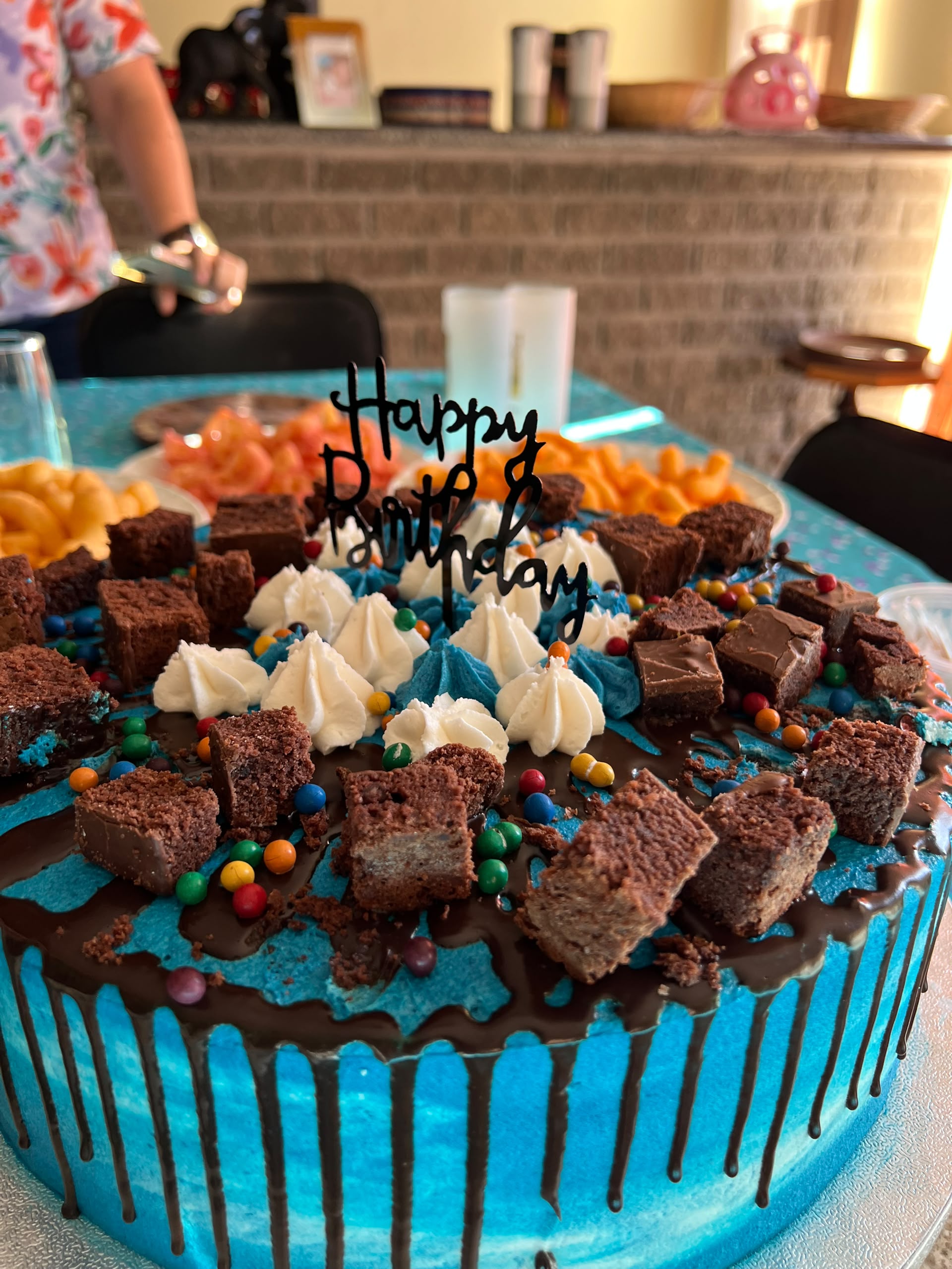 Ocean Blue Drip Cake — custom cake by Carens Bakery Corner CC